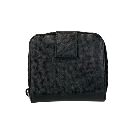 Prada Bifold Wallet Black Zip Around Leather — view 2