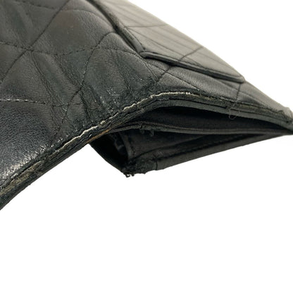 Chanel Wallet Quilted Black CC Logo Lambskin — view 9