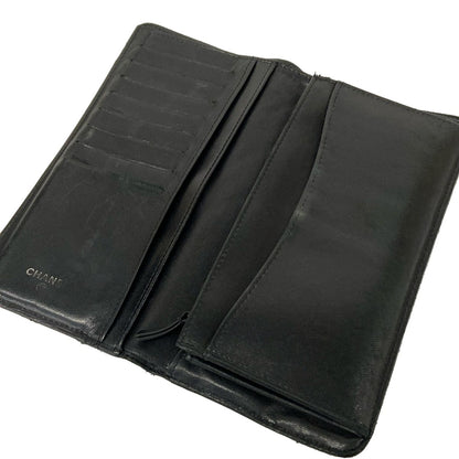 Chanel Wallet Quilted Black CC Logo Lambskin — view 3