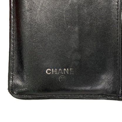 Chanel Wallet Quilted Black CC Logo Lambskin — view 6
