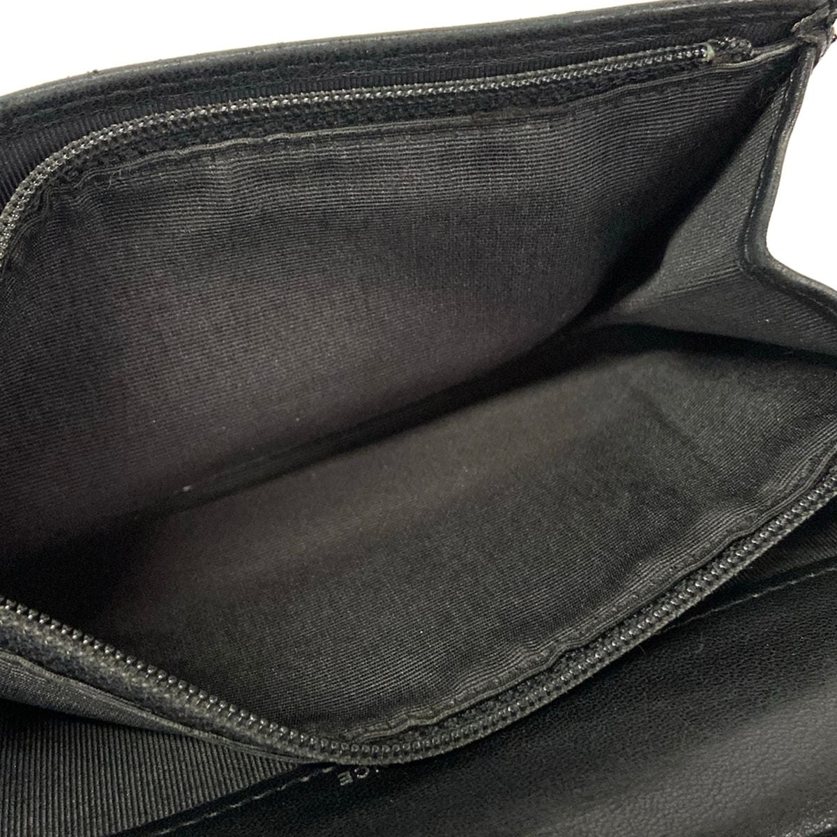 Chanel Wallet Quilted Black CC Logo Lambskin — view 5
