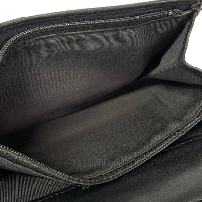 Chanel Wallet Quilted Black CC Logo Lambskin — view 5