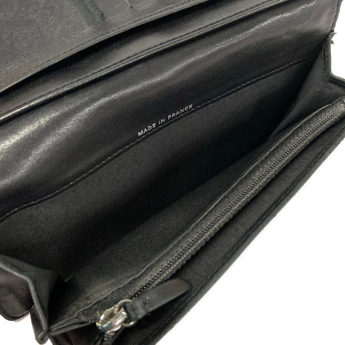 Chanel Wallet Quilted Black CC Logo Lambskin — view 4