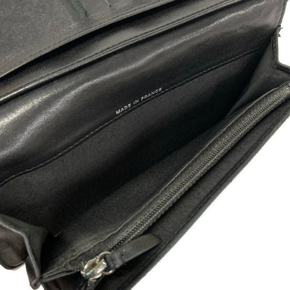 Chanel Wallet Quilted Black CC Logo Lambskin — view 4