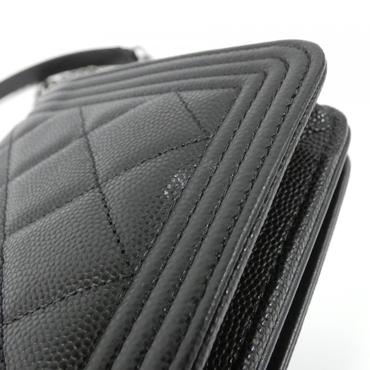 Chanel Line Chain Shoulder Bag Black — view 4