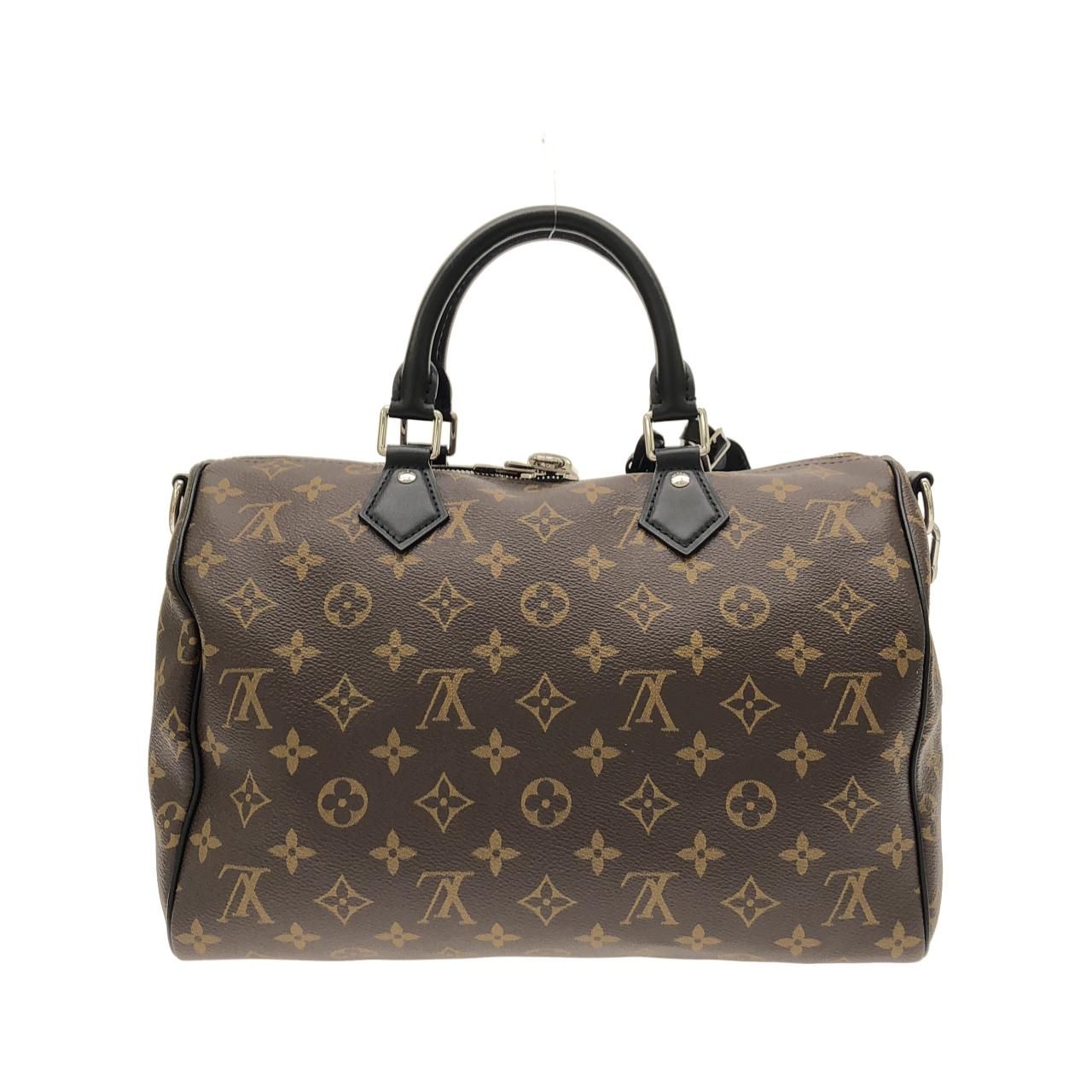 Louis Vuitton Monogram Black Speedy Bandouliere Soft 30 cm Boston Bag — view 2