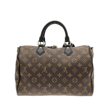 Louis Vuitton Monogram Black Speedy Bandouliere Soft 30 cm Boston Bag — view 2