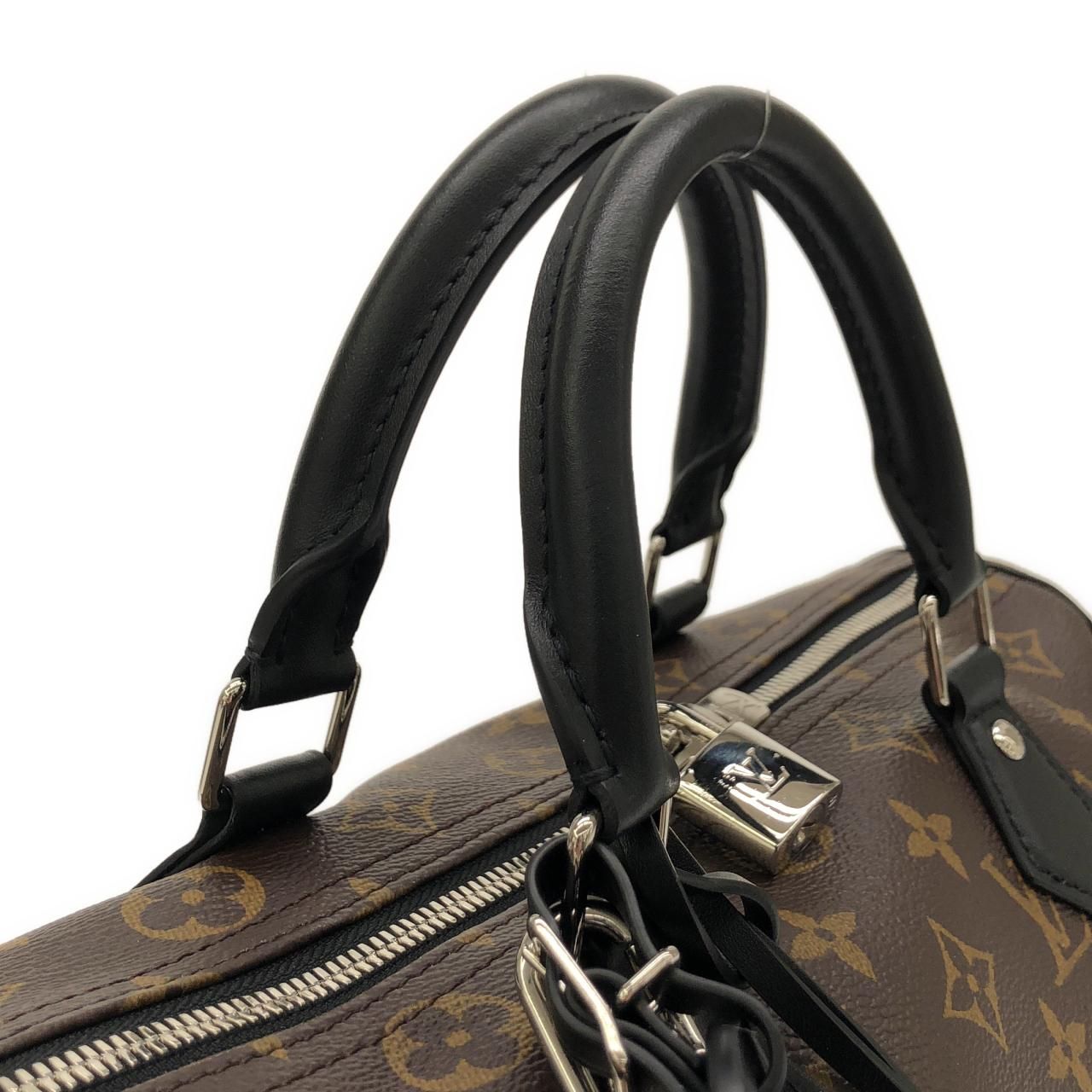Louis Vuitton Monogram Black Speedy Bandouliere Soft 30 cm Boston Bag — view 6