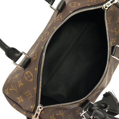 Louis Vuitton Monogram Black Speedy Bandouliere Soft 30 cm Boston Bag — view 7