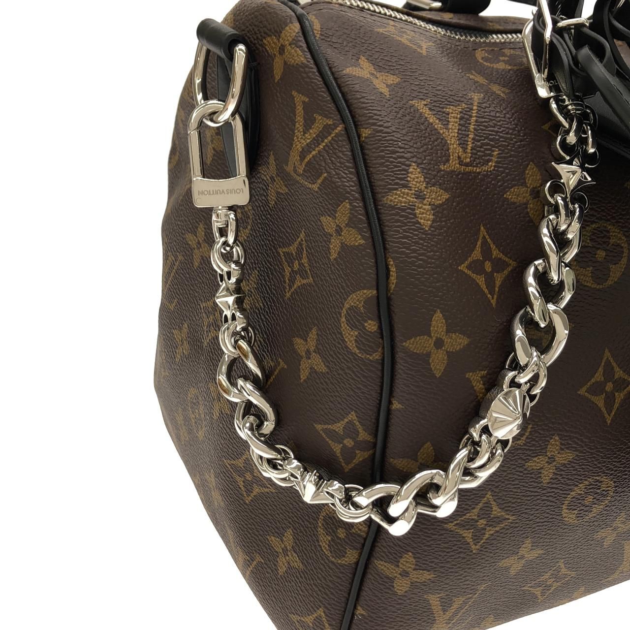 Louis Vuitton Monogram Black Speedy Bandouliere Soft 30 cm Boston Bag — view 5