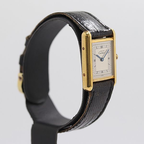 Cartier Must Tank SM 3 Quartz Silver Dial Roman Watch — view 2