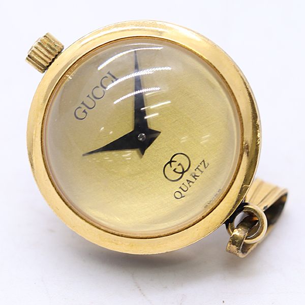 Gucci Sherry Quartz Gold Dial Pendant Watch Pocket