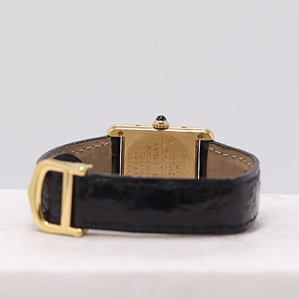 Cartier Must Tank Vermeil SM Trinity Dial Quartz White Watch Mtm — view 4