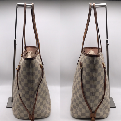 Louis Vuitton Damier Azur Neverfull MM Tote Price Negotiation Welcome — view 3