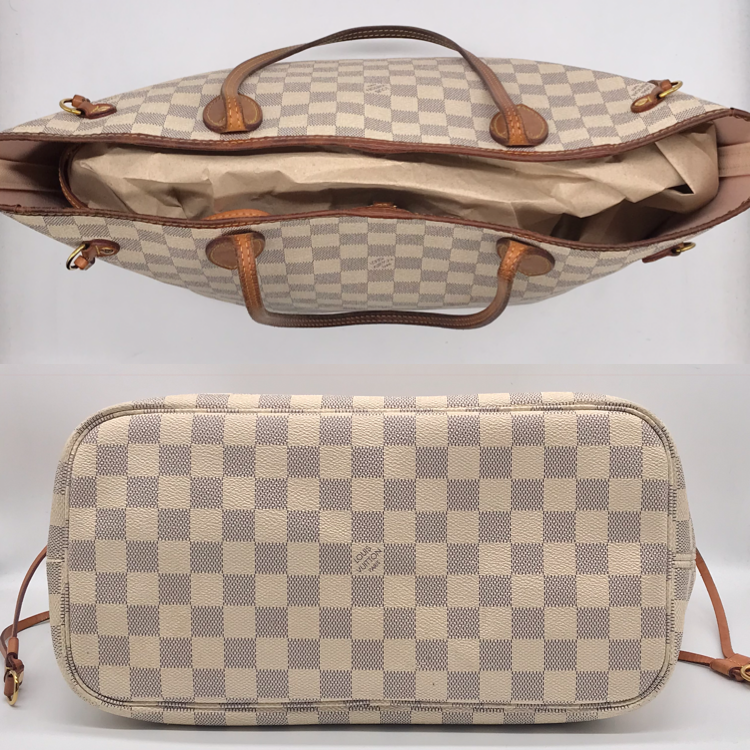 Louis Vuitton Damier Azur Neverfull MM Tote Price Negotiation Welcome — view 4
