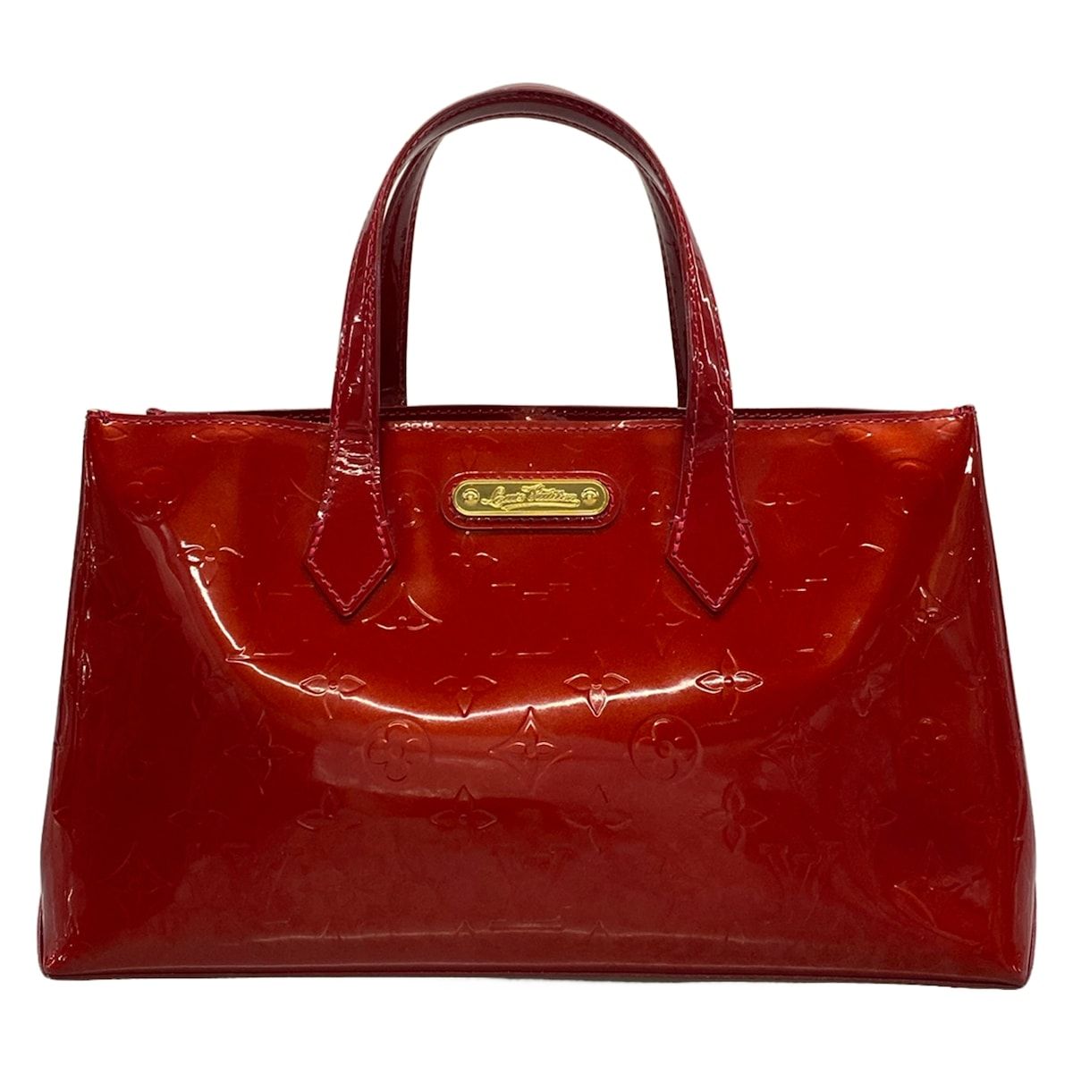 Louis Vuitton Tote Monogram Vernis Wilshire PM Pomme D'amour Leather