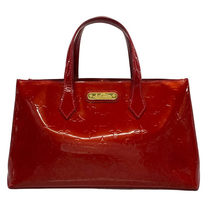 Louis Vuitton Tote Monogram Vernis Wilshire PM Pomme D'amour Leather
