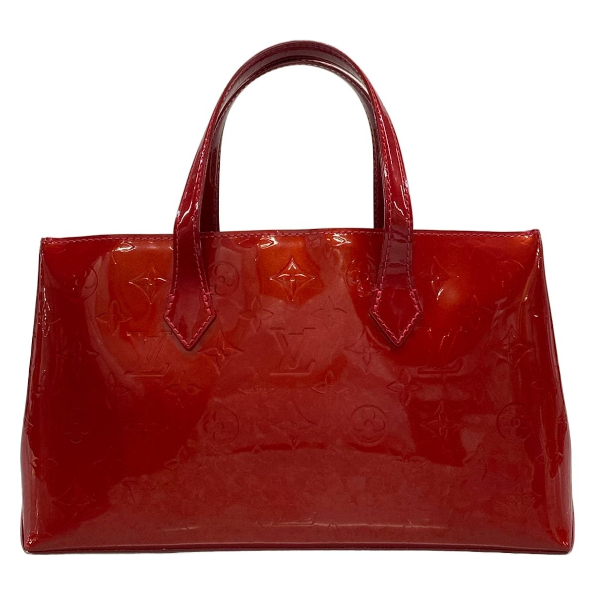 Louis Vuitton Tote Monogram Vernis Wilshire PM Pomme D'amour Leather — view 3