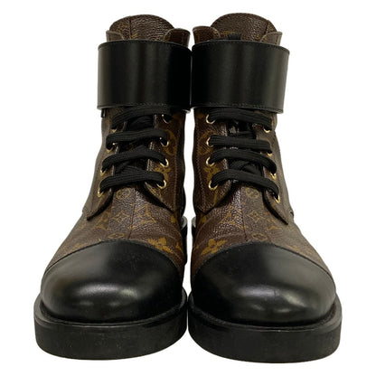Louis Vuitton Short Boots 38.5 M Wonderland Line Ankle Dark Brown Black LV — view 5
