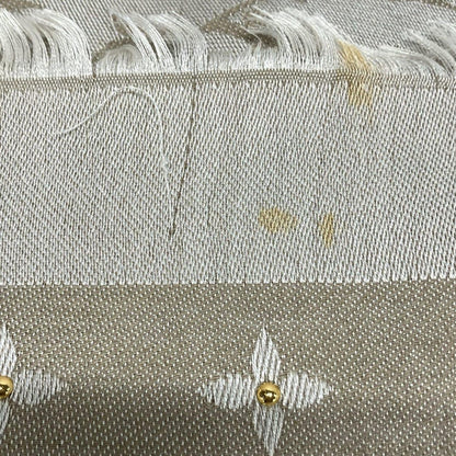 Louis Vuitton Shawl Beige Gold Studded Wool Silk Scarf — view 4