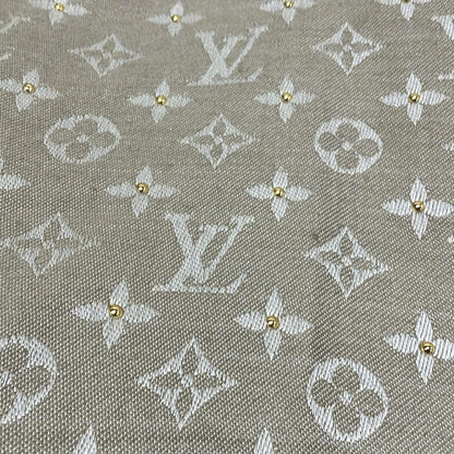 Louis Vuitton Shawl Beige Gold Studded Wool Silk Scarf — view 8