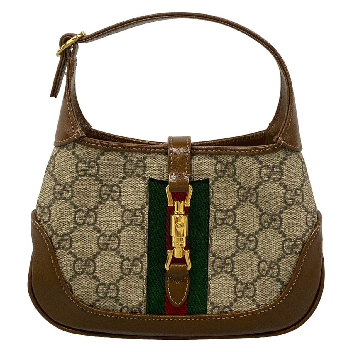 Gucci Handbag Jackie Mini GG Supreme Beige Brown Multi 2-Way Leather