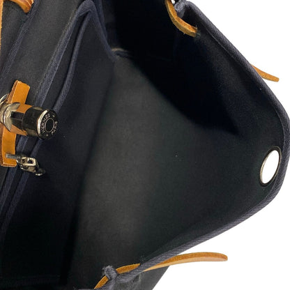 Hermes Handbag Herbag PM Black Light Brown Silver — view 7