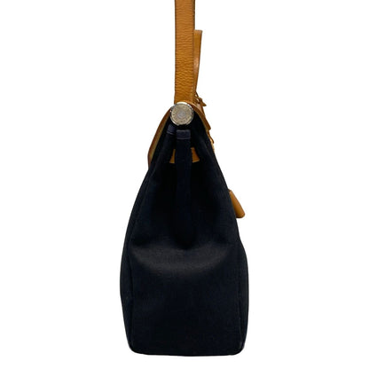 Hermes Handbag Herbag PM Black Light Brown Silver — view 2