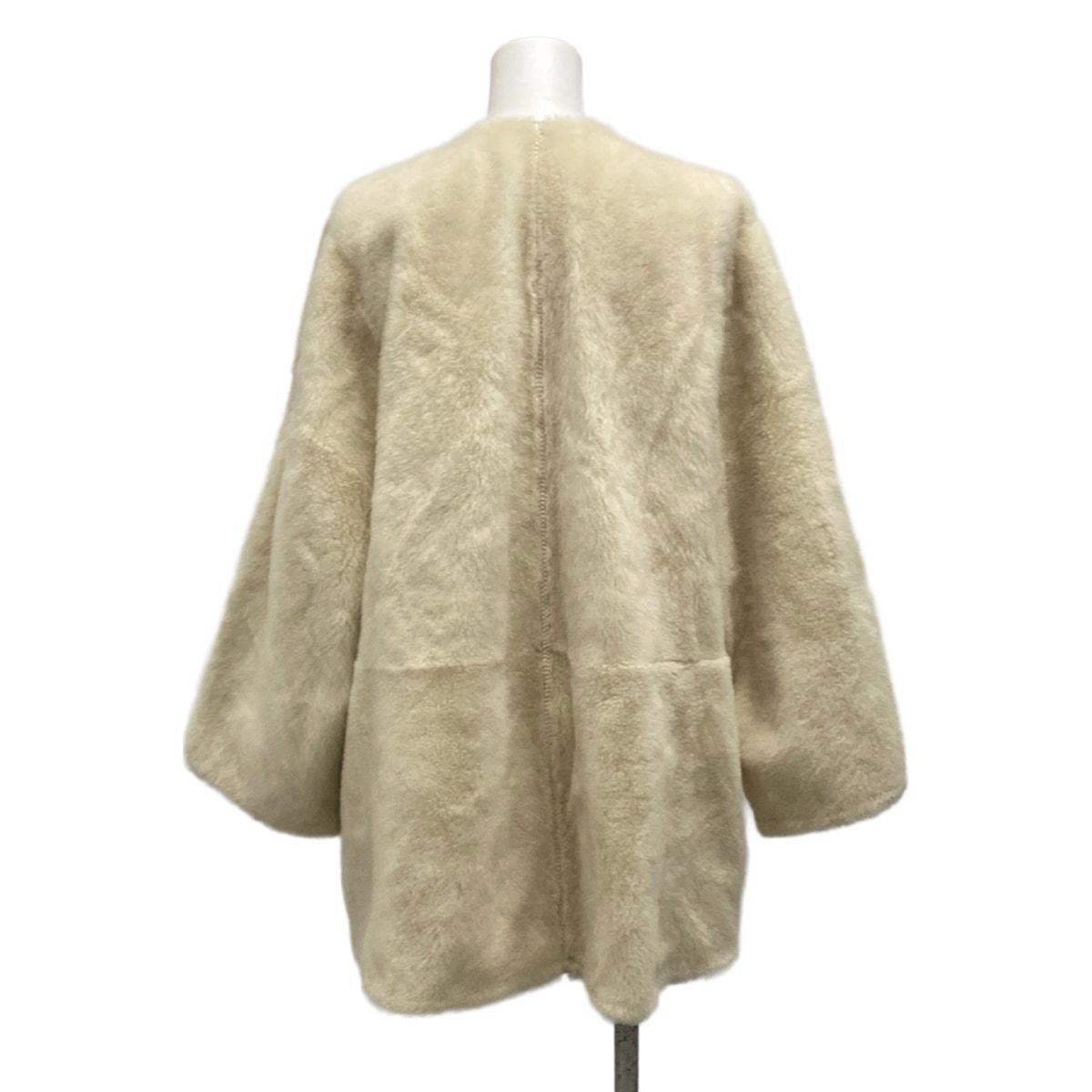 Max Mara Coat 40 M Santos Ivory Lambskin — view 2