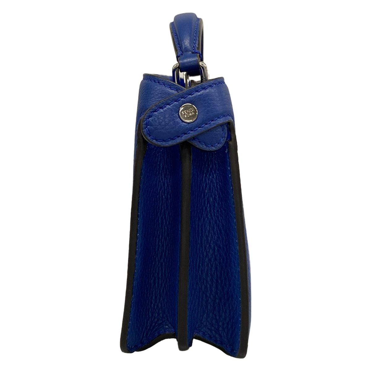Fendi Handbag Peekaboo Eye Closs Navy Blue Leather — view 2