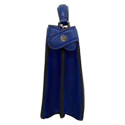 Fendi Handbag Peekaboo Eye Closs Navy Blue Leather — view 2