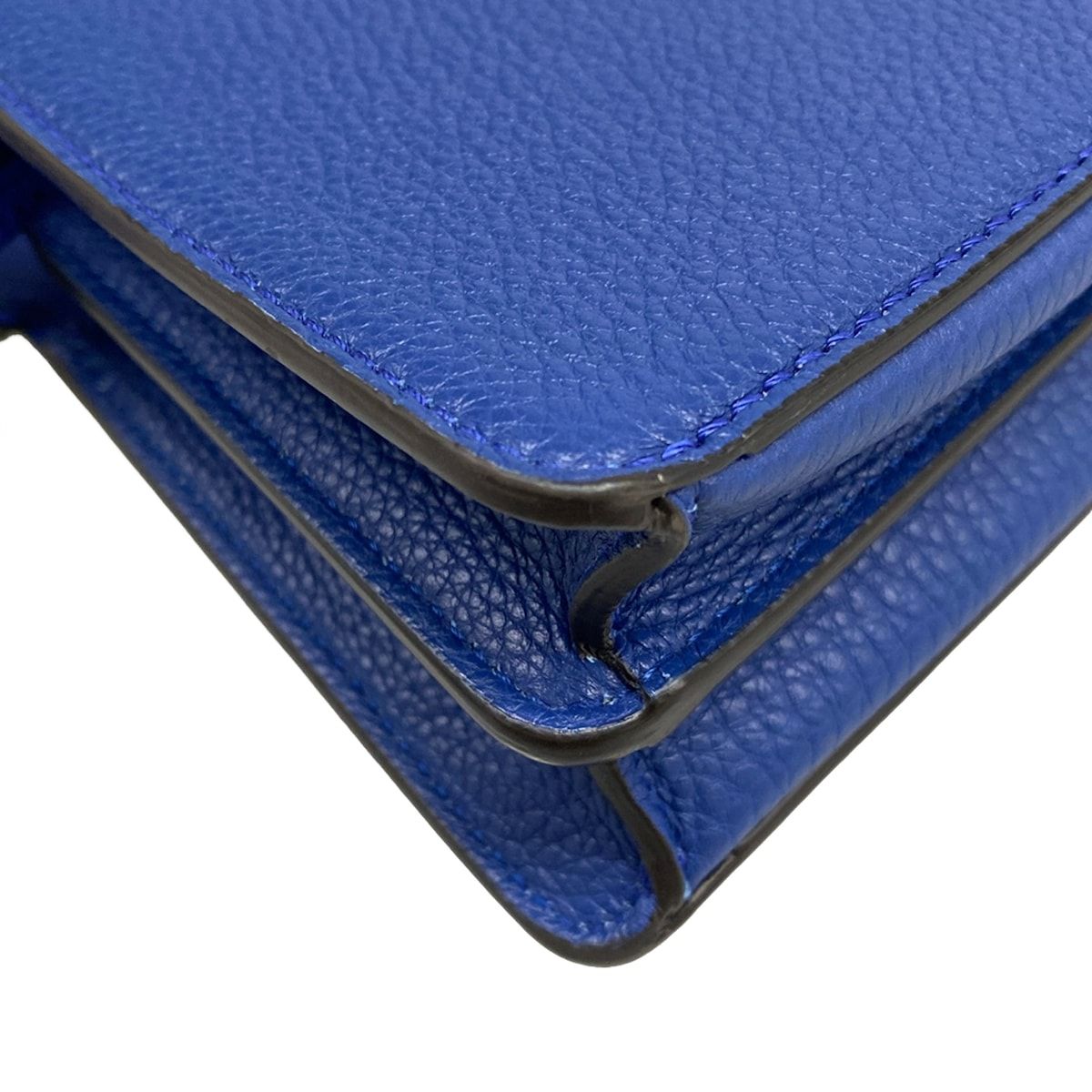Fendi Handbag Peekaboo Eye Closs Navy Blue Leather — view 6