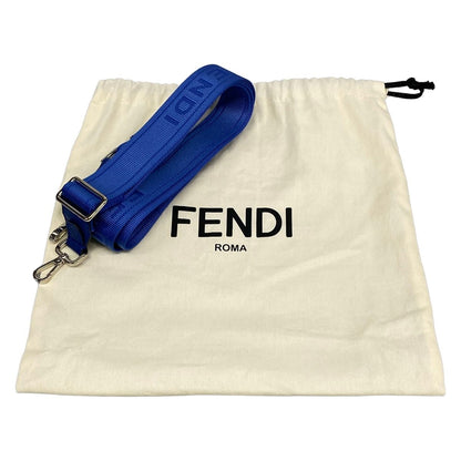 Fendi Handbag Peekaboo Eye Closs Navy Blue Leather — view 8