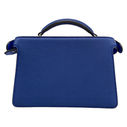 Fendi Handbag Peekaboo Eye Closs Navy Blue Leather — view 3