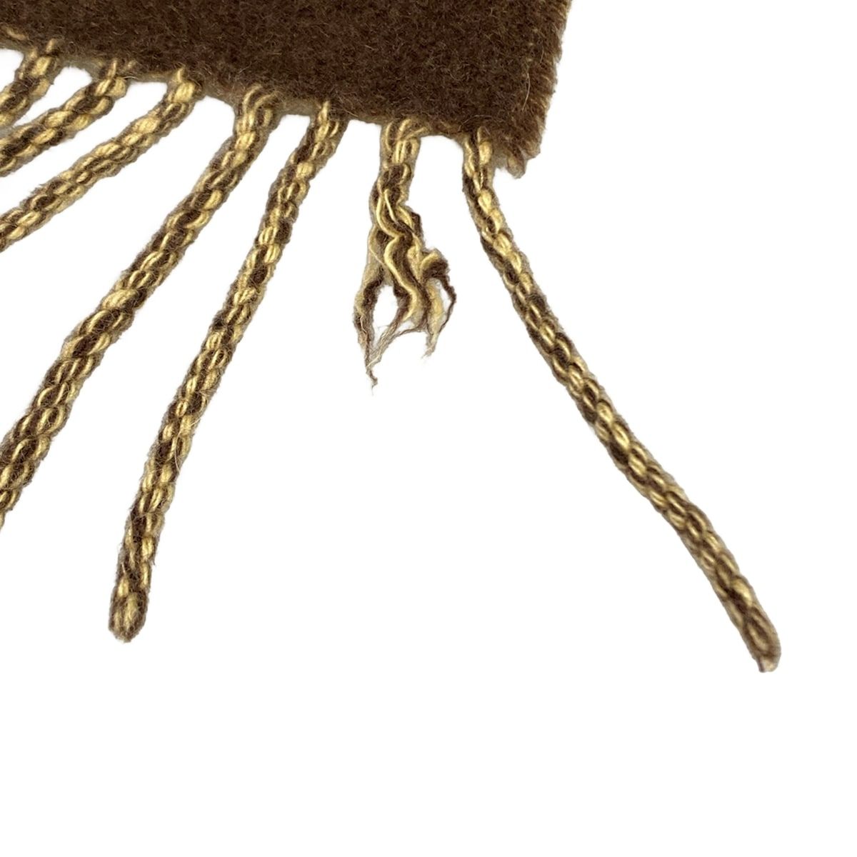 Louis Vuitton Scarf Dark Brown Beige Cashmere — view 4