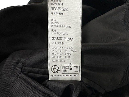 Celine Triomphe Jacket Gabardine Logo Embroidery Wool 54 Black — view 7