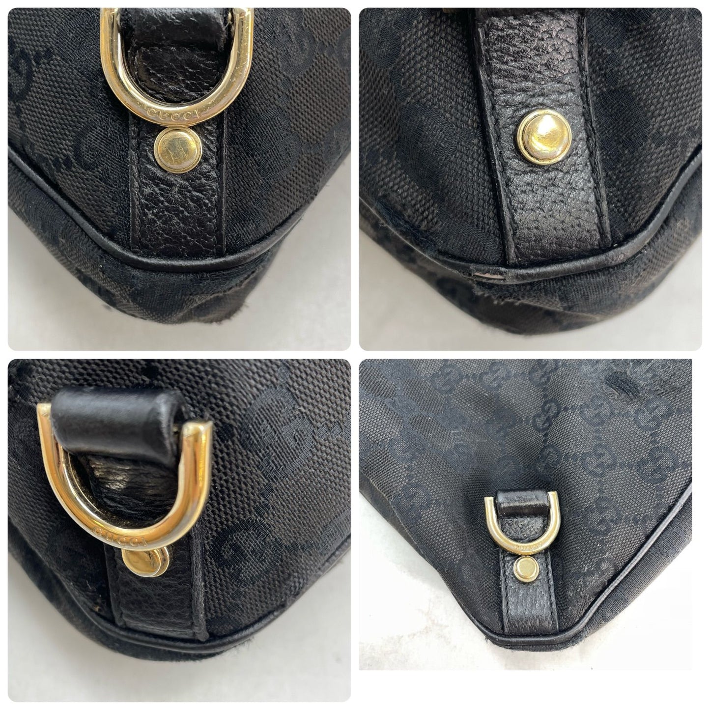 Gucci Abbey Shoulder Bag GG Canvas Black — view 8