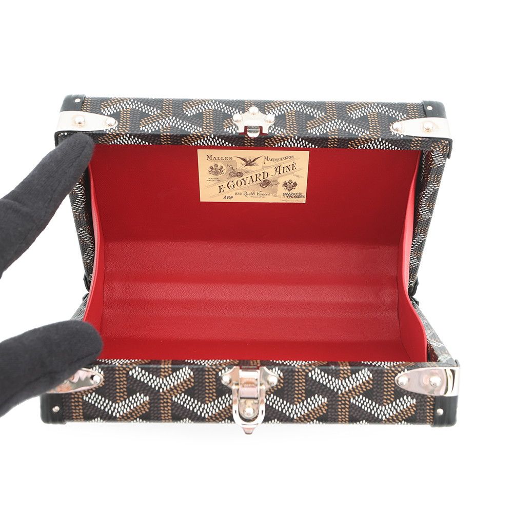 Goyard Shoulder Bag Minaudier Leather Black
