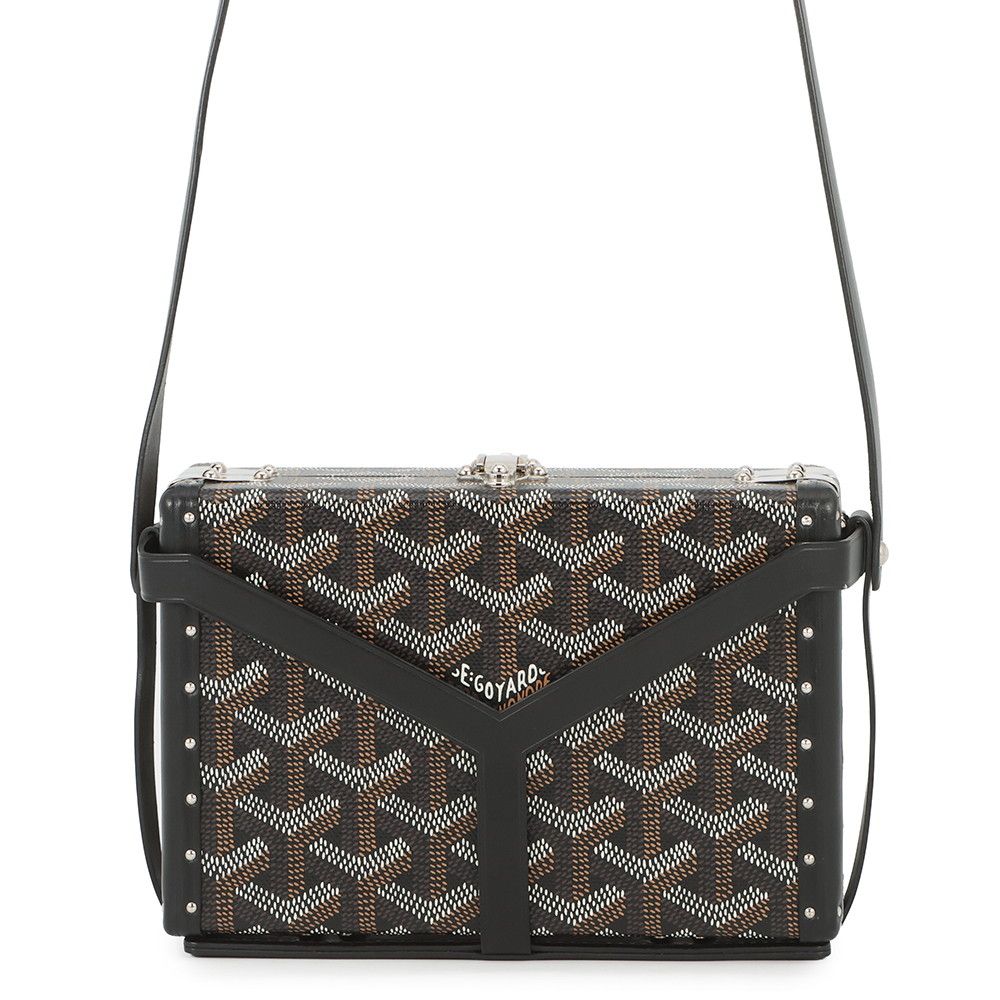 Goyard Shoulder Bag Minaudier Leather Black