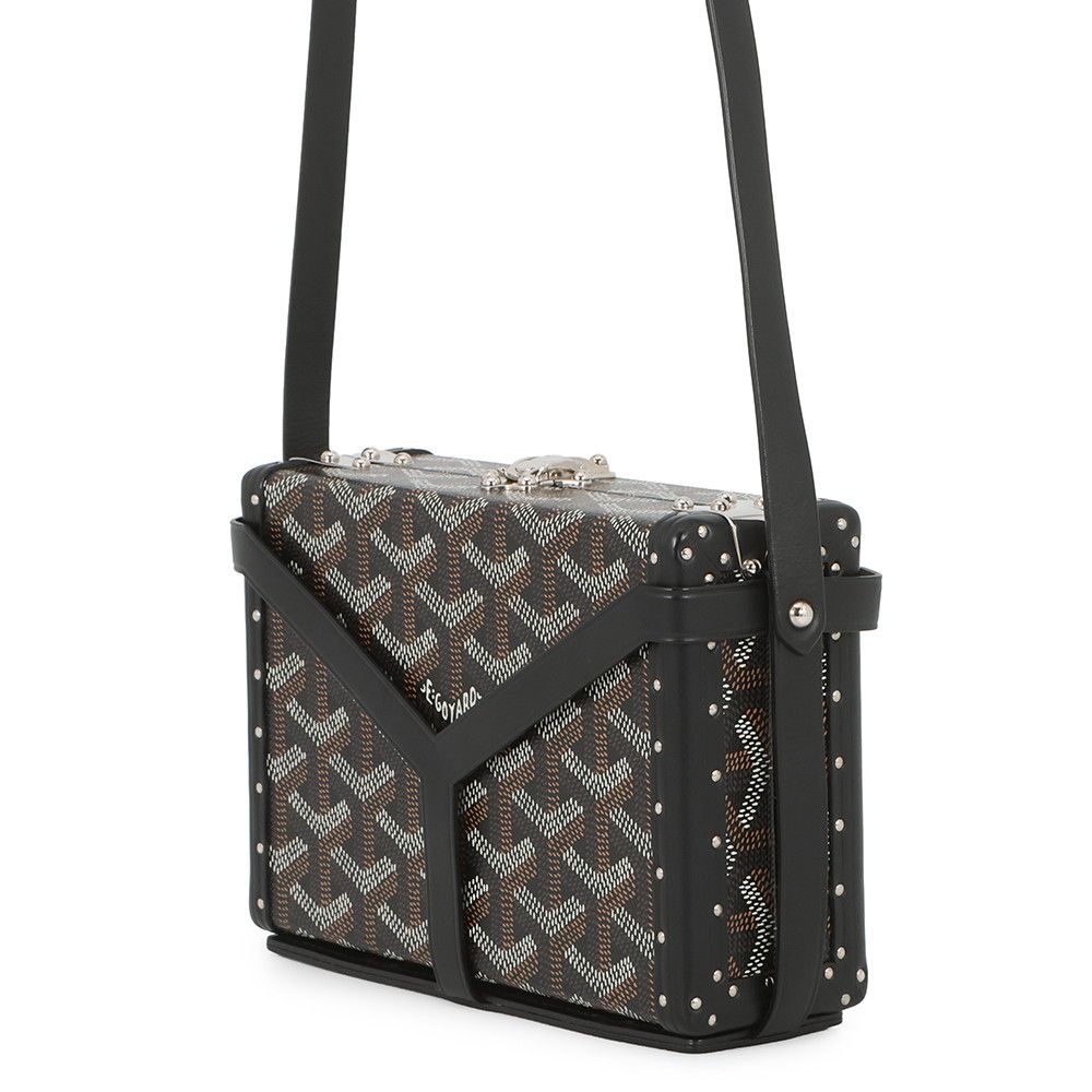 Goyard Shoulder Bag Minaudier Leather Black