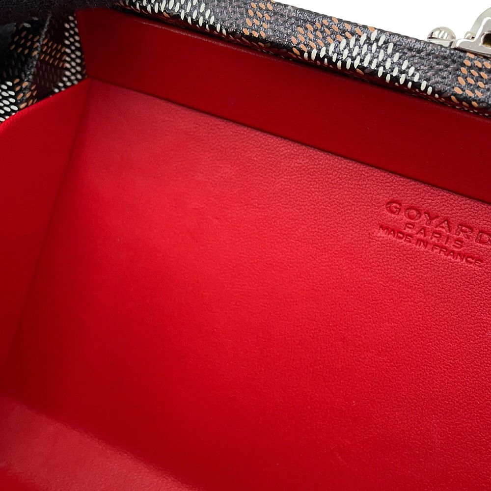 Goyard Shoulder Bag Minaudier Leather Black