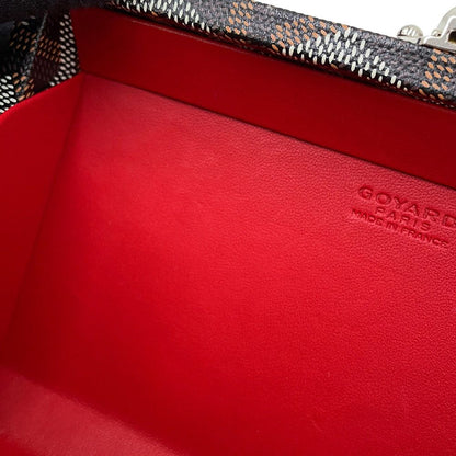 Goyard Shoulder Bag Minaudier Leather Black