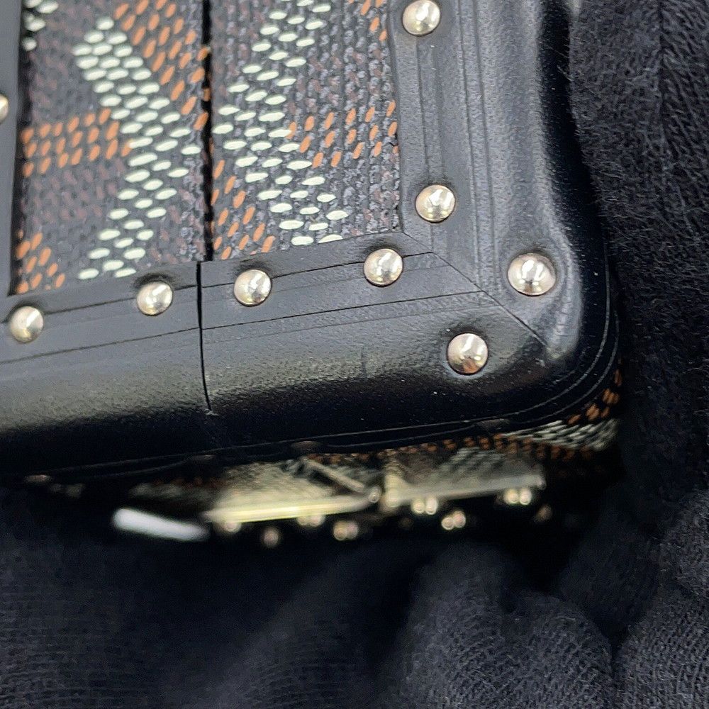 Goyard Shoulder Bag Minaudier Leather Black