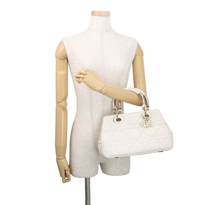 Dior Handbag Cannage 95.22 Calf Leather 2-Way White — view 5