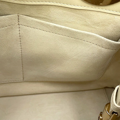Dior Handbag Cannage 95.22 Calf Leather 2-Way White — view 9