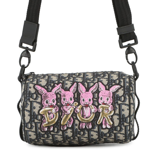 Dior Shoulder Bag Oblique Cravit Kids Mini Lola Black