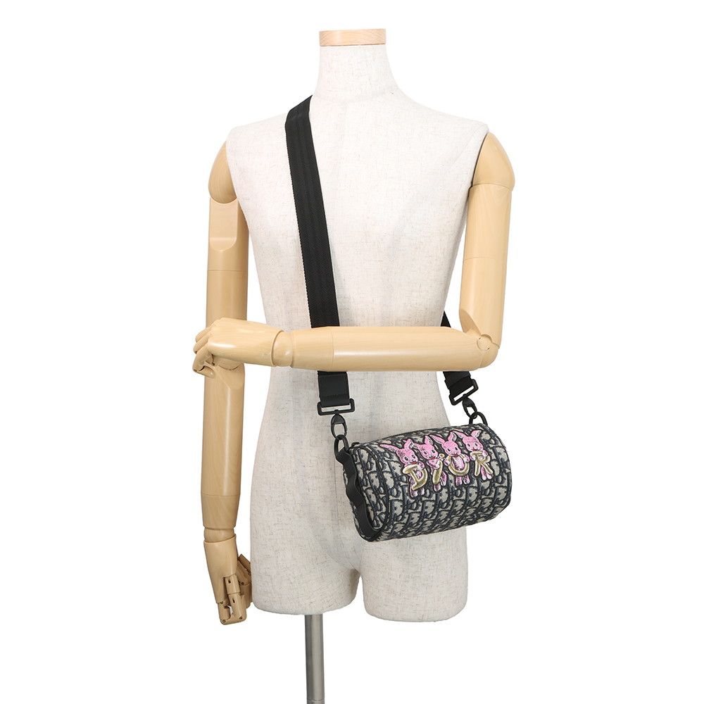 Dior Shoulder Bag Oblique Cravit Kids Mini Lola Black — view 4