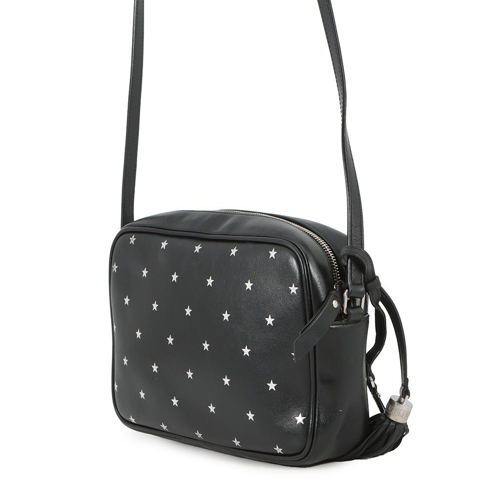 Saint Laurent Paris Shoulder Bag Star le Leather Black — view 2