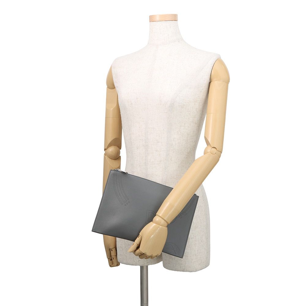 Dior Clutch Leather Gray — view 4
