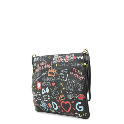 Dolce & Gabbana Clutch Cleo Graffiti Leather & Black 2-Way — view 2